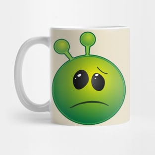 Funny Alien Monster ET Extraterrestrial Martian Green Man Emoji for Women, Men and Kids 5 Mug